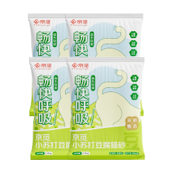 京觅 纯豆腐猫砂豆腐砂猫咪用品除臭猫砂可冲马桶京东自营送货上门20斤