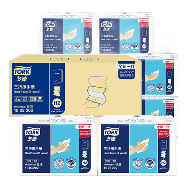 TORK 擦手纸 1层180抽21包(208*226mm)