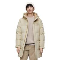 冬季男式经典大众休闲日常居家办公中长款连帽羽绒服