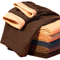 莫代尔 男士羊毛保暖裤内穿秋裤秋冬季蚕丝抗菌加绒加厚线裤棉打底毛裤男