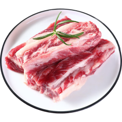 澳牛日記 澳牛日记 牛肋条原切谷饲牛肉新鲜1000g贴骨肉生鲜冷冻炖煎烤火锅烧烤食