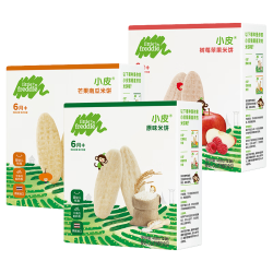 LittleFreddie Little Freddie）婴儿磨牙米饼三口味婴儿宝宝零食米饼零添加饼干48g*3盒6个月以上