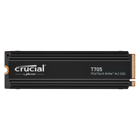 Crucial英睿达 美光2TB SSD固态硬盘 M.2接口(NVMe协议 PCIe5.0*4)读速14500MB/s Pro系列 T705散热版