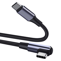 MOLIXIAOXIANG/摩力小象 90度弯头 快充充电线 银灰色 Type-C Type-C 100W TPE 5A