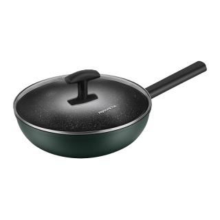 九阳 不粘锅炒锅家用炒菜锅麦饭石色电磁炉燃气灶专用锅具平底锅炊