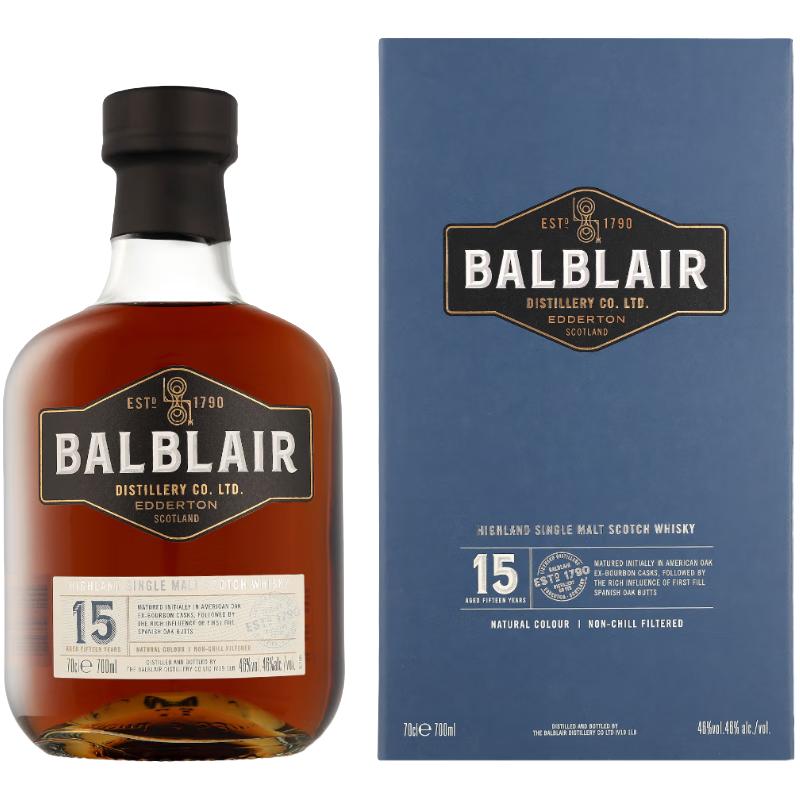 Balblair 巴布莱尔 15年 单一麦芽 苏格兰威士忌 46%vol 700ml 礼盒装