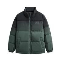 2023冬季休闲撞色泼染印花保暖立领羽绒服男外套鸭绒