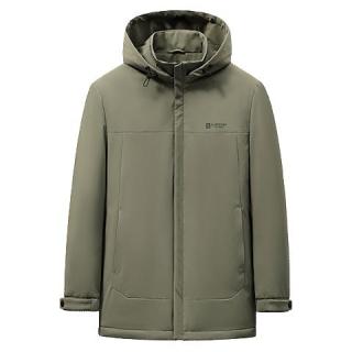 雪中飞 秋冬经典时尚休闲百搭潮流男中长款有型羽绒服 黑色 M 170