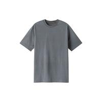 無印良品 MUJI（無印良品 ）男式 天竺织 圆领短袖T恤 男士打底衫男款  ABA0CC4A 深灰色×条纹 M 170/92A