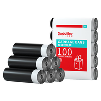 Sodolike 抽绳垃圾袋 黑色100只