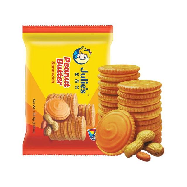 茱蒂丝 马来julies茱蒂丝 Julie's花生酱三明治夹心饼干休闲零食袋装