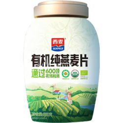 西麦 有机即食纯燕麦片 880g/2桶装