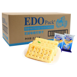 EDO Pack饼干_EDO Pack 巨浪大切（EDOpack） 芝麻味 酵母苏打饼干 5斤装/箱 早餐 下午茶 礼盒团购送礼多少钱-什么值得买