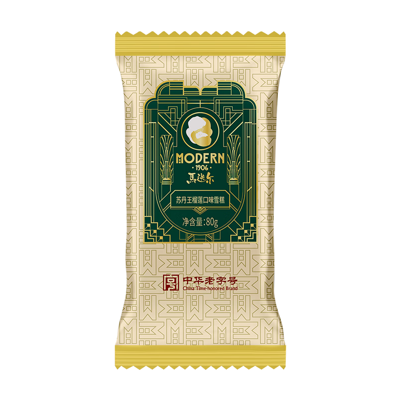 马迭尔苏丹王榴莲夹心口味 冰淇淋雪糕 80g*4支  中华老字号