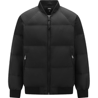 森马 Semir羽绒服男冬季保暖鹅绒通勤风宽松外套101723113111 黑色90001 S