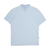 杰克·琼斯(JACK&JONES)25年polo衫男夏季无忧搭撞色罗纹翻领商务刺绣logo男士短袖POLO衫 雾蓝色C40 3XL