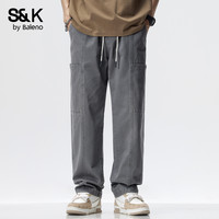 Baleno 班尼路 SK纯棉工装休闲裤男新款夏季潮流阔腿宽松百搭直筒长裤子MS