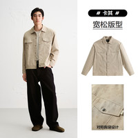 PEACEBIRD 太平鸟 男装 老花工装口袋时尚休闲夹克 B1BCE3317