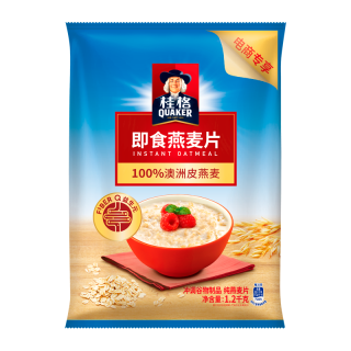桂格 即食冲饮纯燕麦片谷物原味1.2KG速食营养懒人早餐囤货