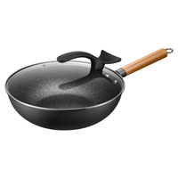 Midea 美的 MP-CL30T1 炒锅(30cm、不粘、合金、麦饭石色) CL30T1 可立盖