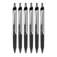 百乐（PILOT）彩色中性笔开拓王按动式V5水笔0.5黑色用针管考试签字笔BXRT-V5 黑色6支装 0.5mm