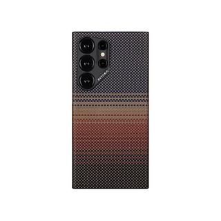 PITAKA 适用三星s24/23ultra手机壳磁吸日落月升凯夫拉GalaxyS24防摔S24+保护套MagSafe碳纤维超薄高级感