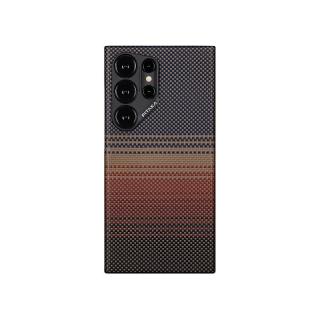 PITAKA 适用三星s24/23ultra手机壳磁吸日落月升凯夫拉GalaxyS24防摔S24+保护套MagSafe碳纤维超薄高级感