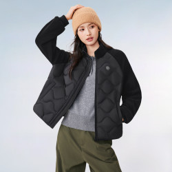 雪中飞 2025冬女士葫芦纹拼接轻薄羽绒服时尚百搭休闲户外外套