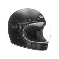 BUT美国bell复古头盔 四季防雾赛车跑车碳纤维安全帽防雾摩托机车夏季贝尔全盔男女 Bullitt-黑色 XL(适合58-59cm头围)