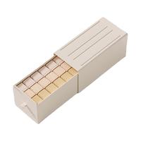 稻草熊 抽屉式内衣内裤收纳盒袜子盒贴身衣物内胆收纳筐三合一储物盒神器 袜子盒-奶油白