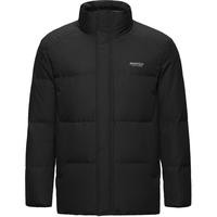 HLA海澜之家羽绒服男24新轻商务时尚印花立领外套男冬季HWRAW4W080A 黑色4J XL 180/96A 151~164斤