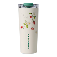 星巴克（Starbucks）杯子 莓好时光系列 可爱草莓款不锈钢桌面水杯 大容量 男女士 双饮口不锈钢桌面杯 688ml
