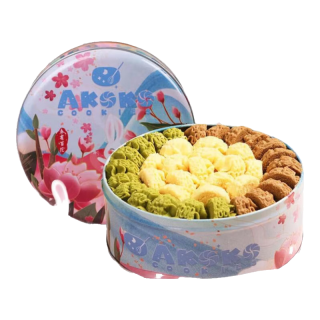 AKOKO【冷链】小花曲奇160g两罐装黄油曲奇饼干休闲零食 经典三拼 160g*2罐