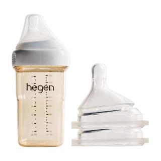 88VIP：hegen 新生儿奶瓶ppsu240ml宽口径耐摔防胀气多功能奶瓶原装进口 240ml（自带2段奶嘴）+1段奶嘴