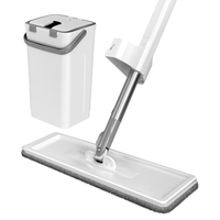 宝家洁免手洗平板拖把宽33cm杆长126cmF21家用一拖净吸水拖地 加强加粗杆+共1片布