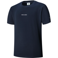 七匹狼短袖T恤男士圆领t恤男户外休闲夏装透气男装衣服上衣 101(藏青) XL 180/100A