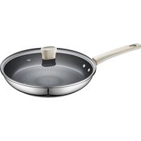 苏泊尔 不锈钢聚油煎锅牛排煎蛋炒锅电磁炉燃气灶通用极光系列24cm