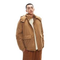 H&M 2023秋季新款男装时尚休闲简约保暖羽绒服1200587YS 棕色 L 充绒量230克