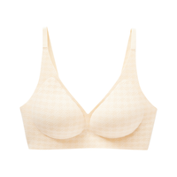 都市丽人内衣女文胸无钢圈光面无痕舒适简约薄款透气小胸聚拢胸罩2B322I 肤色 XL