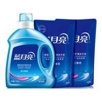清洁收纳：蓝月亮 亮白增艳洗衣液薰衣草香1.95kg瓶+500g*2袋 洁净去污 品质严选
