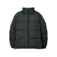 杰克·琼斯(JACK&JONES)冬季男装潮流保暖基础老花印花满印短款男士时尚羽绒服外套 224312006-E44黑砂色 175/96A/M