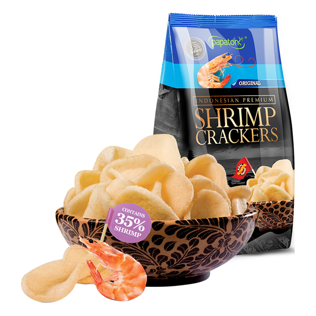 PLUS会员：papatonk 啪啪通（Papatonk）印尼进口虾片 原味虾片40g/袋