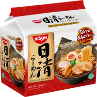 日清食品日式拉面东京酱油味方便面106g*5包
