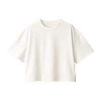 无印良品（無印良品 MUJI） Walker 女式 防紫外线性能 吸汗速干 短款T恤 防晒衣 BIE03A3S 米白色 S 155/80A