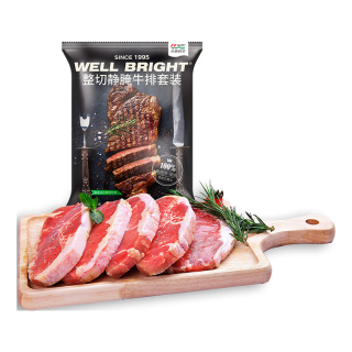 元盛 静腌调理西冷眼肉牛排900g 6片含酱包 烧烤牛肉