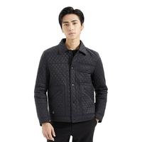利郎轻时尚男装【艺术菱形格】冬季羽绒服男翻领保暖外套Q3DBR001 黑 175