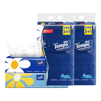 Tempo 得宝 Mini系列抽取式面巾纸抽纸餐巾纸80抽8包便携式纸巾