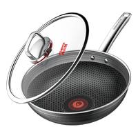 康巴赫第六代炒锅不粘锅抗菌不锈钢炒菜锅煎炒锅30cm电磁炉燃气灶通用 国标I级不粘30cm 适合1-4人
