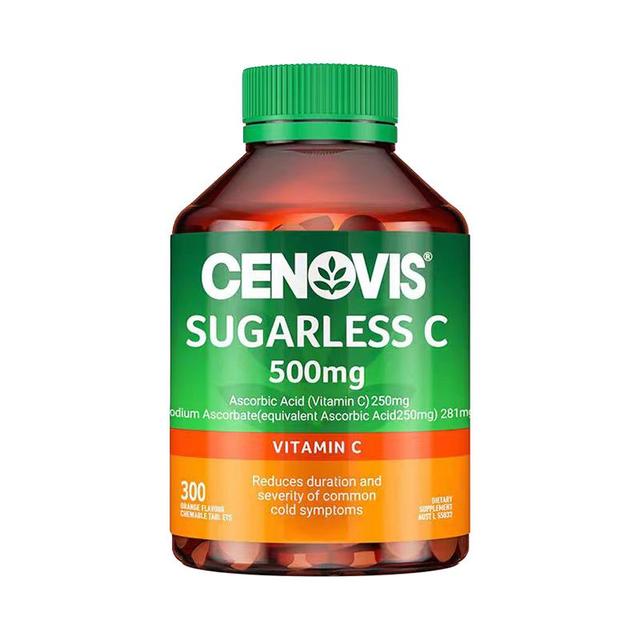 萃益维 维生素C咀嚼片无糖高含量VC成人青少年 高天然橙子味300片 海外