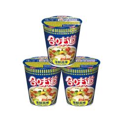 合味道 NISSIN/日清合味道海鲜风味方便面76g*3杯冲泡即食营养均衡速食